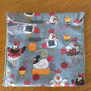 Tyúkocskás uzsonnás tasak, snackbag, újratasak - táska & tok - uzsonna- & ebéd tartó - szendvics csomagoló - Meska.hu