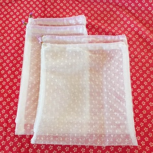 4 darabos erős ökozsák bevásárláshoz ( nowaste zöldséges-gyümölcsös tasak) - Meska.hu