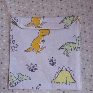 Dínós uzsonnás tasak, snackbag, újratasak - Meska.hu