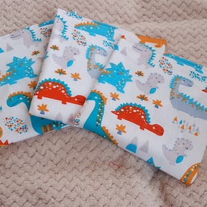 Dínós uzsonnás tasak, snackbag, újratasak - táska & tok - uzsonna- & ebéd tartó - szendvics csomagoló - Meska.hu