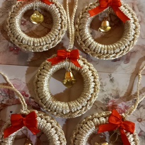 Csengettyűs karácsonyfadíszek (5 db) - Meska.hu