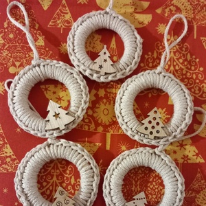 Makramé karácsonyfadíszek - Meska.hu