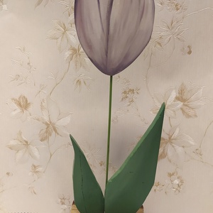 Tavaszi tulipán, Otthon & Lakás, Dekoráció, Dísztárgy, Famegmunkálás, Meska