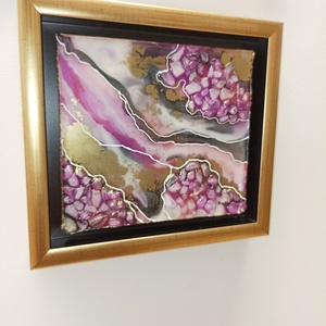 Epoxy geoda - művészet - festmény - üvegfestmény - Meska.hu