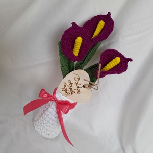 Horgolt tulipán, kála, horgolt várában  - otthon & életmód - dekoráció - Meska.hu