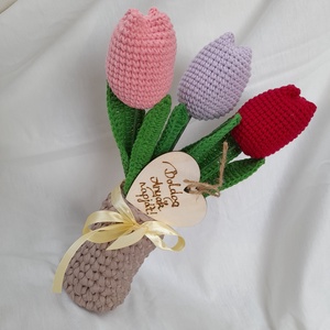 Horgolt tulipán, kála, horgolt várában  - otthon & életmód - dekoráció - Meska.hu