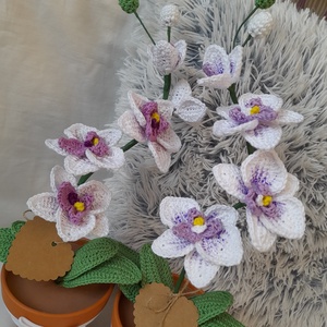 Horgolt Orchidea - otthon & életmód - virágdekoráció - virágok - virágcsokor - Meska.hu