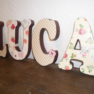 Egyedi, fából készült név! LUCA! - otthon & lakás - dekoráció - fali és függő dekoráció - betű & név - Meska.hu