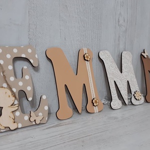 Név / felirat / betű! Babaszoba dekoráció! Fal / ajtó dekoráció! - otthon & életmód - dekoráció - Meska.hu