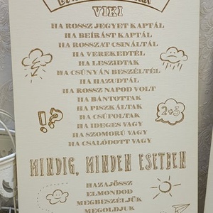 Bármi történik, gravírozott tábla gyerekeknek! - otthon & életmód - dekoráció - fali és függő dekoráció - felirat - Meska.hu