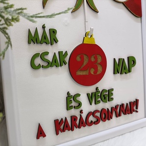 ÚJDONSÁG! Grincs-kollekció! Karácsonyi ajtódísz, visszaszámlálóval! - karácsony - karácsonyi lakásdekoráció - karácsonyi lakásdíszek - Meska.hu