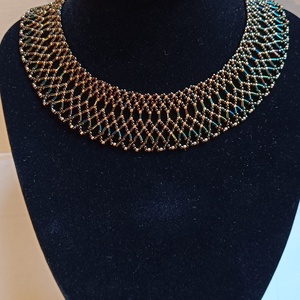 Gyöngygallér japán üveggyöngyből - ékszer - nyaklánc - gyöngyös nyaklánc - Meska.hu