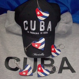 Salsa: Cuba, Kuba kulcstartó, kézzel festett , Táska & Tok, Kulcstartó & Táskadísz, Kulcstartó, Gravírozás, pirográfia, Festészet, MESKA