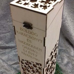 Áttört mintás italtartó Karácsonyi, Új évi köszöntő - karácsony - karácsonyi ajándékozás - karácsonyi ajándékcsomagolás - Meska.hu