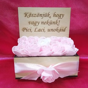 Névre szóló rózsabox Anyák napjára - otthon & életmód - dekoráció - Meska.hu