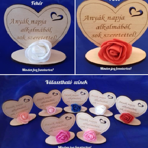 Anyák napra: rózsás szív áttört mintával - otthon & életmód - dekoráció - Meska.hu