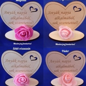 Anyák napra: rózsás szív áttört mintával - otthon & életmód - dekoráció - Meska.hu