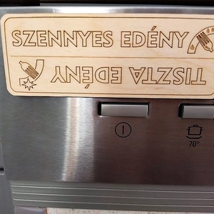 Mosogatógép jelölő mágnes : tiszta-szennyes - otthon & életmód - konyhafelszerelés, tálalás - konyhai dekoráció - hűtőmágnes - Meska.hu