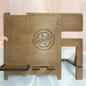 Névre szóló:Asztali rendező, asztali inas,telefontartó diófa páccal - otthon & életmód - tárolás & rendszerezés - íróasztali tároló - Meska.hu