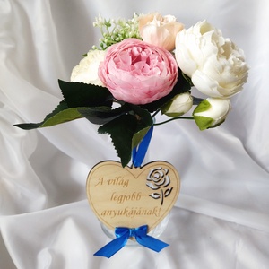 A világ legjobb anyukájának ( királykék ) Anyák Napja- szív alakú ajándék, ajándékkísérő, Otthon & Életmód, Dekoráció, Fali és függő dekoráció, Függődísz, , MESKA