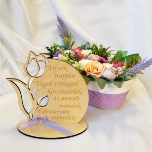 Anyák Napja- gravírozott tulipán, levendula  - Meska.hu