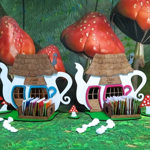 Mesebeli Énidő teaház: teatartó és mécsestartó kancsóházikó, Otthon & Életmód, Konyhafelszerelés, tálalás, Tálalás, Teás- és kávés pohár, készlet, Famegmunkálás, Festészet, MESKA