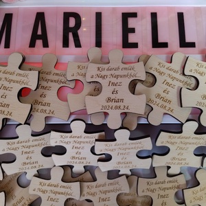 Esküvői köszönőajándék : hűtőmágnes puzzle - Meska.hu