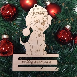 Karácsonyi pénzátadó karácsonyfadísz kutyus  - karácsony - karácsonyi lakásdekoráció - karácsonyfadíszek - Meska.hu