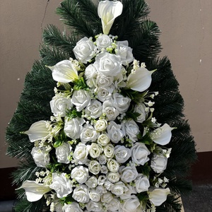 Kegyeleti koszorú , Otthon & Életmód, Vallás, Temetkezési tárgy, Sírkoszorú, kegyeleti koszorú, , MESKA