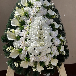 Kegyeleti koszorú  - otthon & életmód - vallás - temetkezési tárgy - sírkoszorú, kegyeleti koszorú - Meska.hu