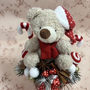 Macis karácsonyi asztaldísz , Karácsony, Karácsonyi lakásdekoráció, Karácsonyi manók, figurák, , MESKA