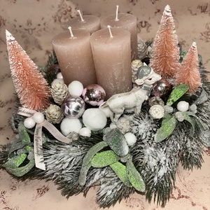 Adventi koszorú , Karácsony, Adventi díszek, Adventi asztaldísz, , MESKA