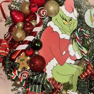 Grincses kopogtató  - otthon & életmód - dekoráció - ajtó- és ablak dekoráció - ajtódísz & kopogtató - Meska.hu