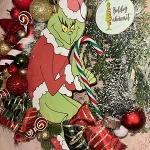 Grincses kopogtató  - otthon & életmód - dekoráció - ajtó- és ablak dekoráció - ajtódísz & kopogtató - Meska.hu