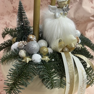 Adventi élő fenyős asztaldísz  - karácsony - karácsonyi lakásdekoráció - ünnepi asztaldekoráció - Meska.hu