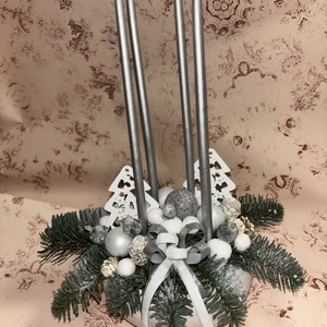 Adventi élőfenyős asztaldísz  - karácsony - karácsonyi lakásdekoráció - ünnepi asztaldekoráció - Meska.hu