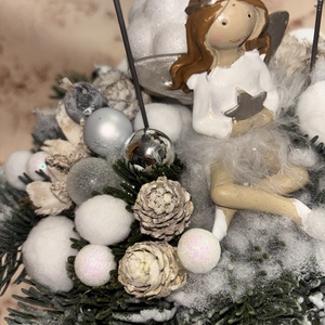 Adventi asztaldísz  - karácsony - karácsonyi lakásdekoráció - ünnepi asztaldekoráció - Meska.hu