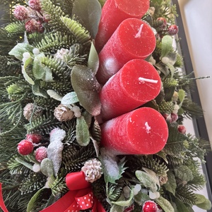 Adventi asztaldísz  - karácsony - karácsonyi lakásdekoráció - ünnepi asztaldekoráció - Meska.hu