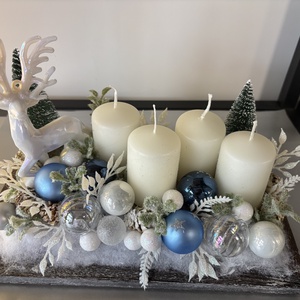 Adventi asztaldísz  - karácsony - karácsonyi lakásdekoráció - ünnepi asztaldekoráció - Meska.hu