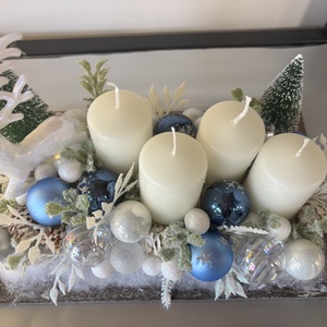 Adventi asztaldísz  - karácsony - karácsonyi lakásdekoráció - ünnepi asztaldekoráció - Meska.hu