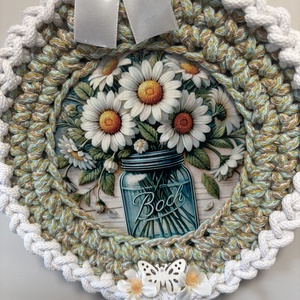 Horgolt kopogtató  - otthon & életmód - dekoráció - ajtó- és ablak dekoráció - ajtótámasz - Meska.hu