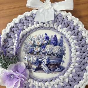 Horgolt kopogtató  - otthon & életmód - dekoráció - ajtó- és ablak dekoráció - ablakdísz - Meska.hu