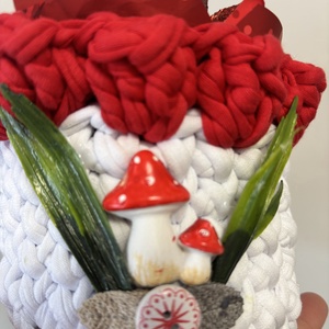 Horgolt tároló, Otthon & Életmód, Dekoráció, Virágdísz és tartó, Virágdíszek, Virágdísz kaspóban, , MESKA