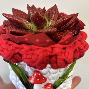 Horgolt tároló - otthon & életmód - dekoráció - virágdekoráció - virágdíszek - virágdísz kaspóban - Meska.hu