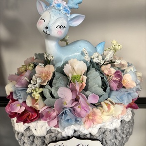 Huncut őzikés dekoráció , Otthon & Életmód, Virágdekoráció, Virágdíszek, Asztali virágdísz, , MESKA