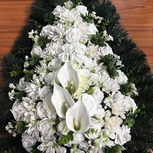 Kegyeleti koszorú , Otthon & Életmód, Vallás, Temetkezési tárgy, Sírkoszorú, kegyeleti koszorú, , MESKA