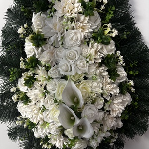 Kegyeleti koszorú  - otthon & életmód - vallás - temetkezési tárgy - sírkoszorú, kegyeleti koszorú - Meska.hu