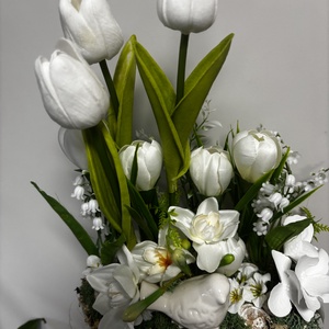 Tavaszi virágos asztaldísz , Otthon & Életmód, Dekoráció, Asztal és polc dekoráció, Asztaldísz, , MESKA