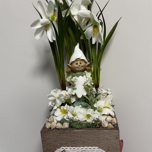 Hóvirágos asztaldísz  - otthon & életmód - dekoráció - asztal és polc dekoráció - asztaldísz - Meska.hu