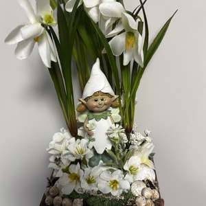 Hóvirágos asztaldísz  - otthon & életmód - dekoráció - asztal és polc dekoráció - asztaldísz - Meska.hu